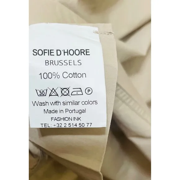 NWOT Sofie D'Hoore Cotton Dress Minimalist Tunic Dress Long Sleeve Size 44