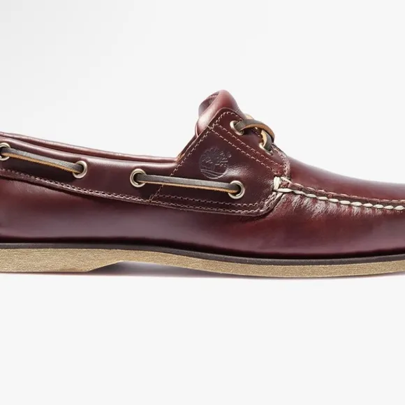 NWOT Timberland Men's Classic 2-Eye Brown Leather Boat Shoes Size 10.5