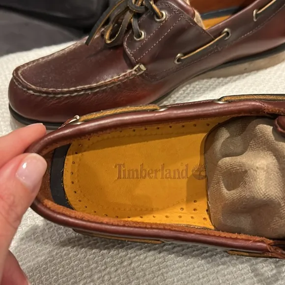 NWOT Timberland Men's Classic 2-Eye Brown Leather Boat Shoes Size 10.5