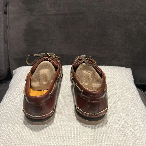 NWOT Timberland Men's Classic 2-Eye Brown Leather Boat Shoes Size 10.5