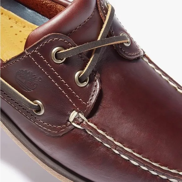 NWOT Timberland Men's Classic 2-Eye Brown Leather Boat Shoes Size 10.5