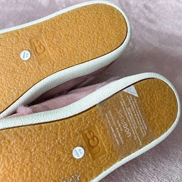 NWOT UGG Alix Pink Suede Faux Fur Trainer Velcro Sneaker Size 6
