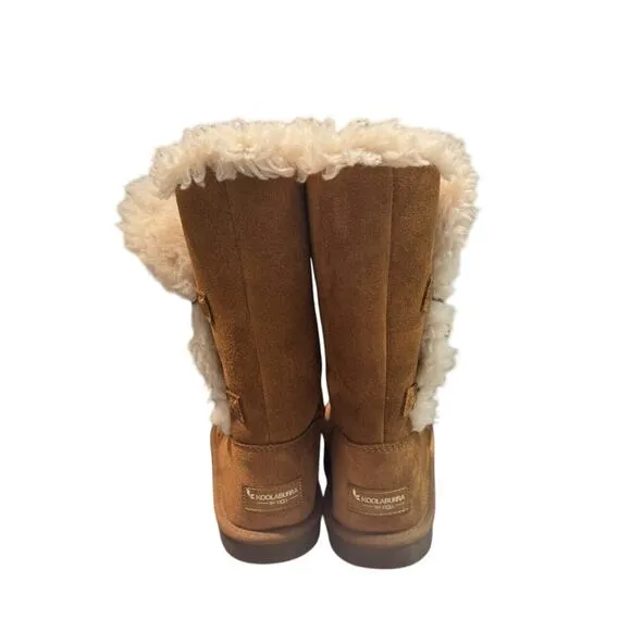 NWOT UGG Australia Bailey Button Boots Girls Sz 2 Chestnut Brown S/N 1096443