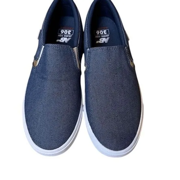 NWOT New Balance Numeric Men's Jamie Foy 306 Abzorb Laceless Denim Blue Size 9.5