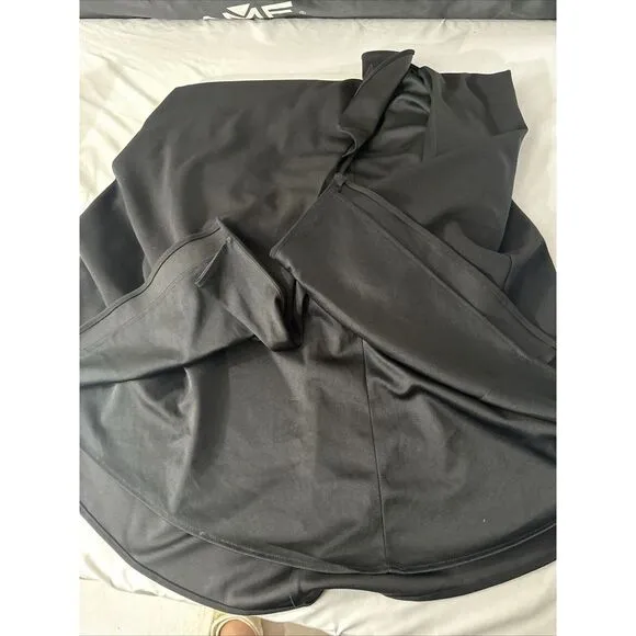 NWT $219 Betsy &amp; Adam [ 12‎ ] Christine Scuba Crepe Ruffled Bow Gown Black