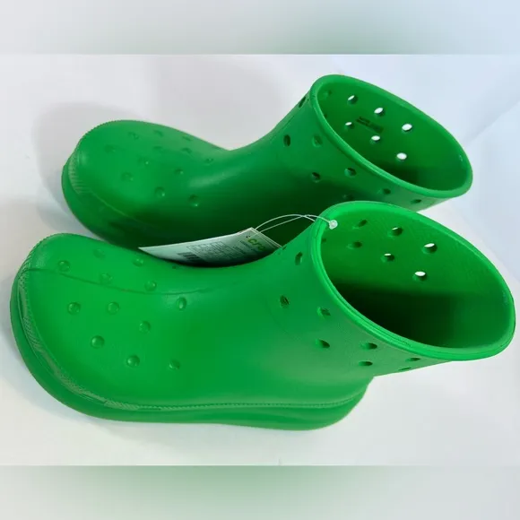 NWT - CROCS Unisex Crush Rain Boots in Green NO BOX