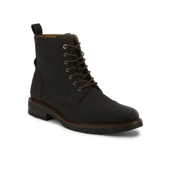 NWT DOCKERS Mens Black Lightweight Rawls Round Toe Lace-Up Boots Shoes 9.5 M