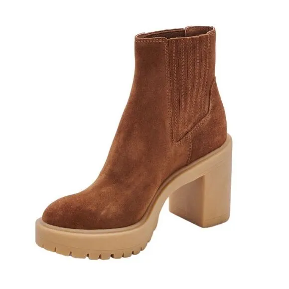 NWT DOLCE VITA CASTER H20 WATERPROOF LUG SOLE PLATFORM BOOTIES WOMENS SIZE 10