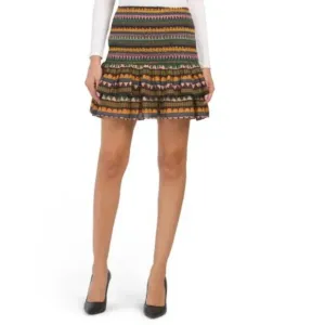 NWT Farm Rio Graphic Toucans Stripes Mini Smocked Skirt