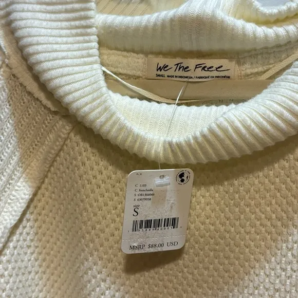 NWT Free People She’s A Keeper Cowl Neck Tunic Sweater Frenchnilla Size S