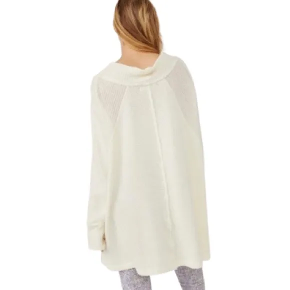 NWT Free People She’s A Keeper Cowl Neck Tunic Sweater Frenchnilla Size S