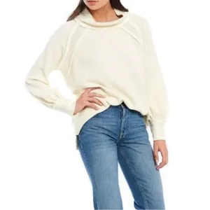 NWT Free People She’s A Keeper Cowl Neck Tunic Sweater Frenchnilla Size S