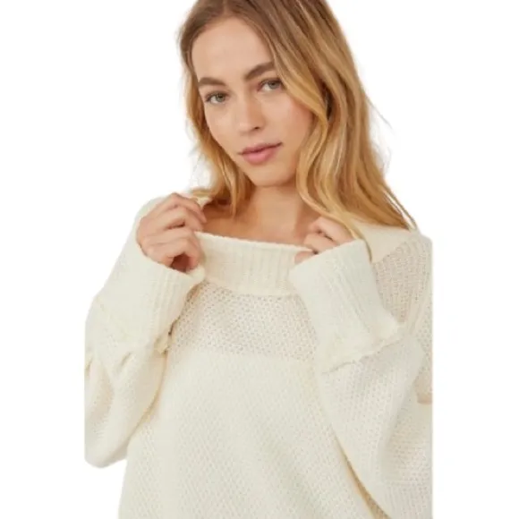 NWT Free People She’s A Keeper Cowl Neck Tunic Sweater Frenchnilla Size S