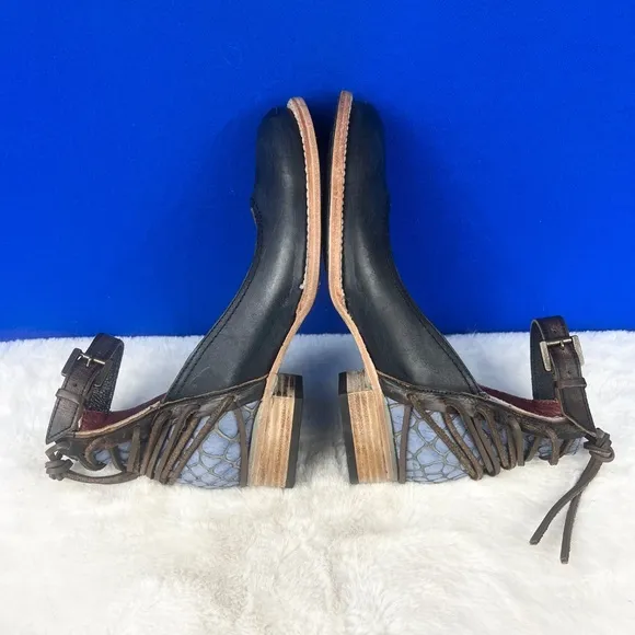 •NWT |•FREEBIRD BY STEVEN•| 'Marlon' Mary Jane Navy Blue Croc Shoes Size 10