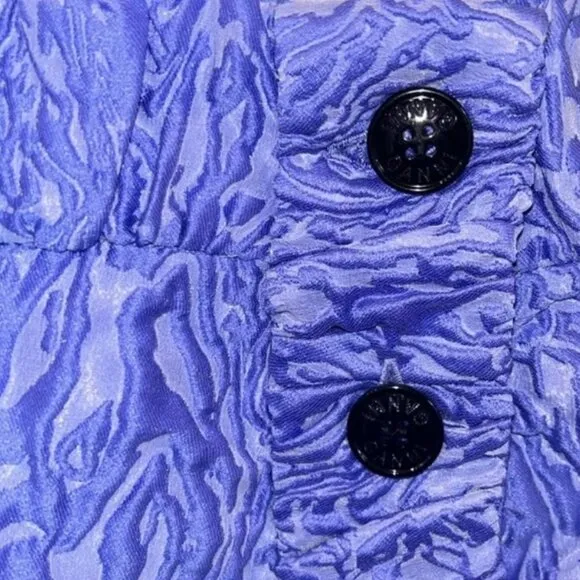 NWT Ganni Women 3D Jacquard Mini Skirt Blue Iris M $255