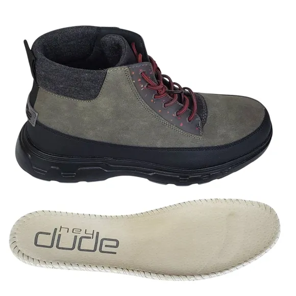 NWT Hey Dude duke eco shield lace up winter boots chocolate outdoor lightweight