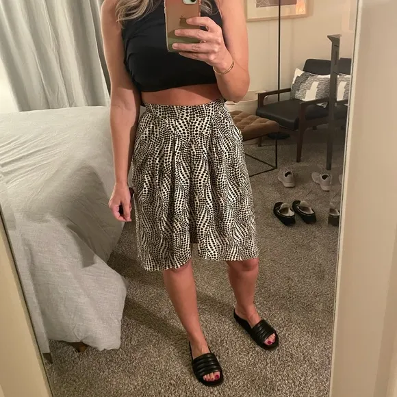 NWT Isabel Marant Abstract Ju Igina Asymmetrical Skirt Silk Pockets