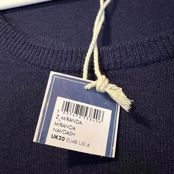 NWT Joules Miranda Intarsia Jumper Sweater Navy Dachshund 16 Preppy Coastal