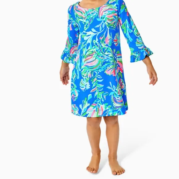NWT Lilly Pulitzer Mom Dress snd Mini Daughter Matching Dress Blue Fancy Fins