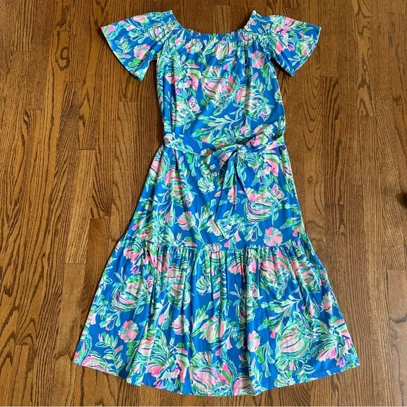 NWT Lilly Pulitzer Mom Dress snd Mini Daughter Matching Dress Blue Fancy Fins