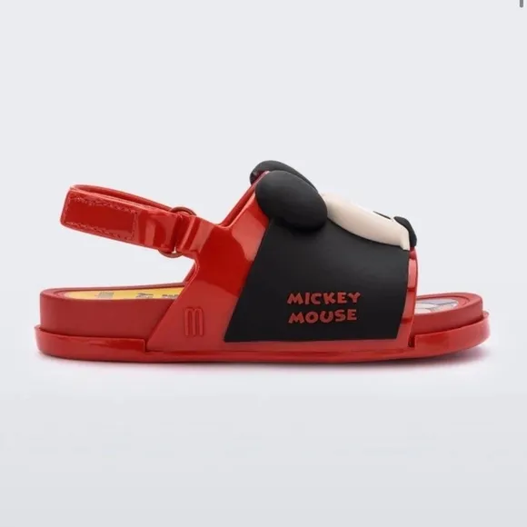NWT MINI MELISSA | Disney Mickey Mouse Beach Slide Sandals Size 12T Unisex