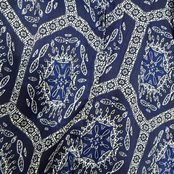 NWT MISA Los Angeles Veruschka cover up or maxi dress Blue printed size Small