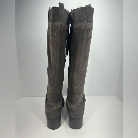 NWT - Naturalizer Wide Foot Wide Calf Tall Shaft Suede Boots - Steel Gray
