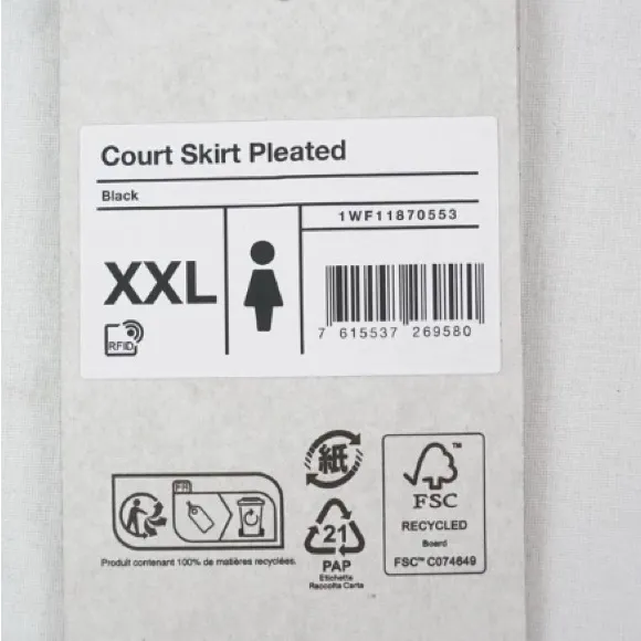 NWT [On Running] Court Pleated Athletic Tennis Skirt Skort in Black Women’s XXL