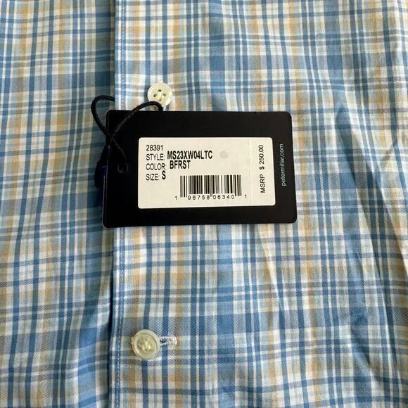 NWT Peter Millar Crown Crafted Beechers Sport Button Down Shirt, SIZE SMALL