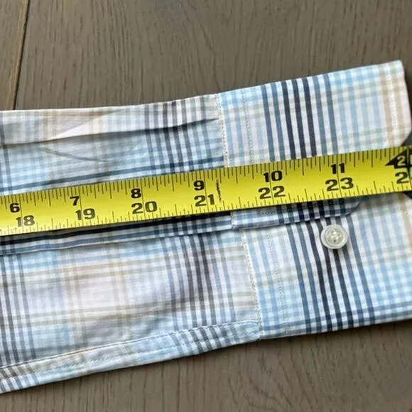NWT Peter Millar Devon Cotton Sport Button Down Shirt, Channel Blue, Size SMALL