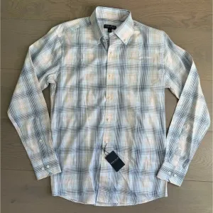 NWT Peter Millar Devon Cotton Sport Button Down Shirt, Channel Blue, Size SMALL