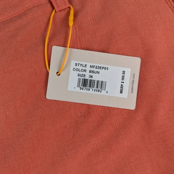 NWT Peter Millar Mens Sz 36 Crown Sport Shackleford Hybrid Shorts Burning Sunset