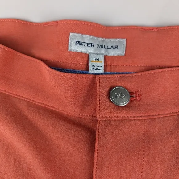 NWT Peter Millar Mens Sz 36 Crown Sport Shackleford Hybrid Shorts Burning Sunset