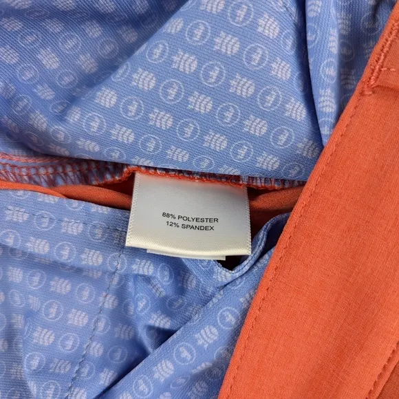 NWT Peter Millar Mens Sz 36 Crown Sport Shackleford Hybrid Shorts Burning Sunset