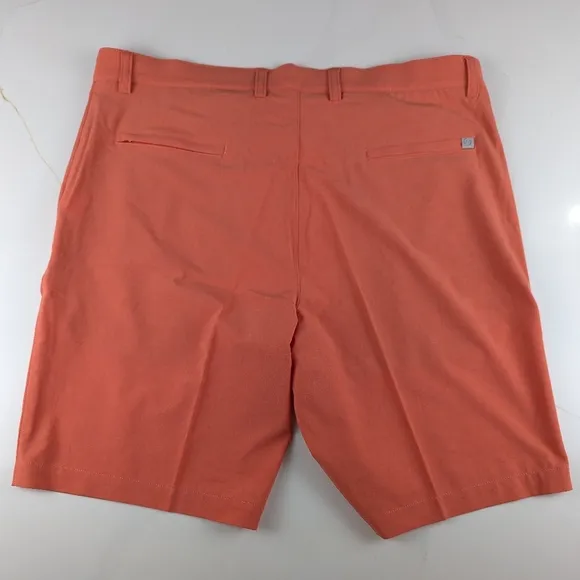 NWT Peter Millar Mens Sz 36 Crown Sport Shackleford Hybrid Shorts Burning Sunset