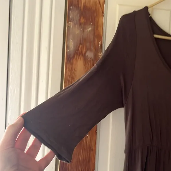 NWT Pink Blush 3/4 Mocha Brown Maxi Dress and maternity dress