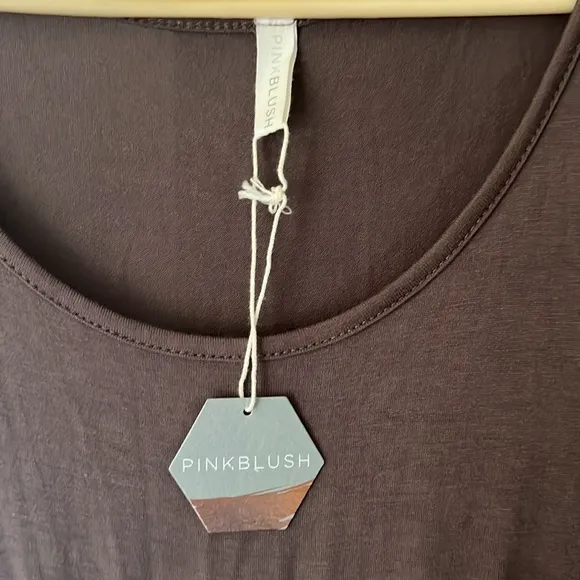 NWT Pink Blush 3/4 Mocha Brown Maxi Dress and maternity dress