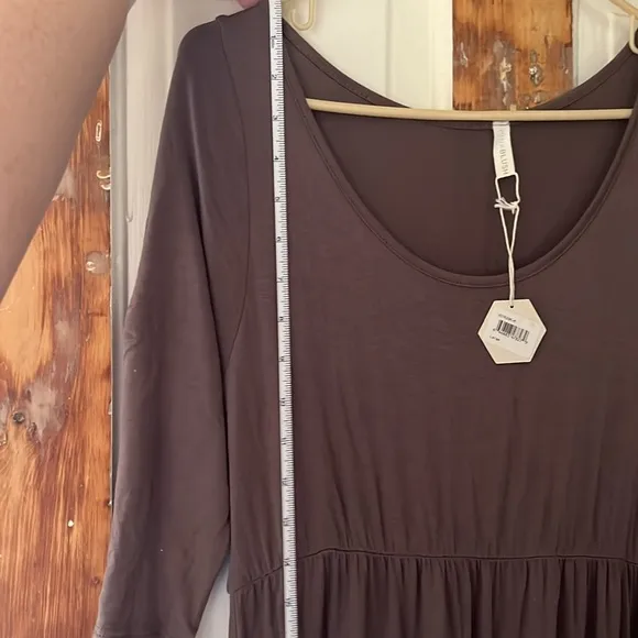 NWT Pink Blush 3/4 Mocha Brown Maxi Dress and maternity dress