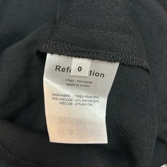 NWT Reformation Baltimore Dress Diamond Details Black Size 0