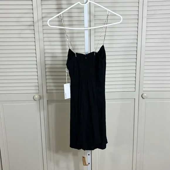 NWT Reformation Baltimore Dress Diamond Details Black Size 0