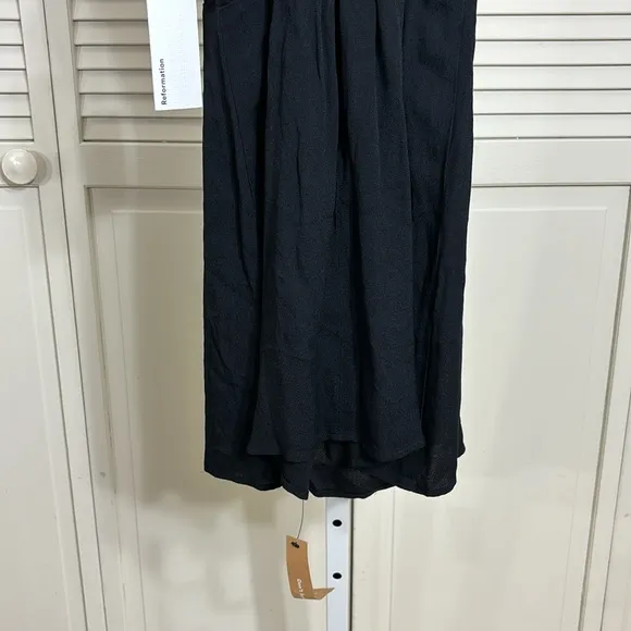 NWT Reformation Baltimore Dress Diamond Details Black Size 0