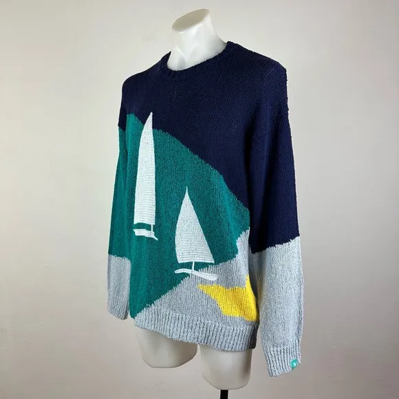 NWT Scotch &amp; Soda Men’s Sailboat Crew Sweater Size L