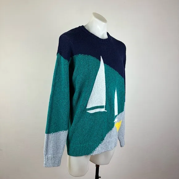 NWT Scotch &amp; Soda Men’s Sailboat Crew Sweater Size L