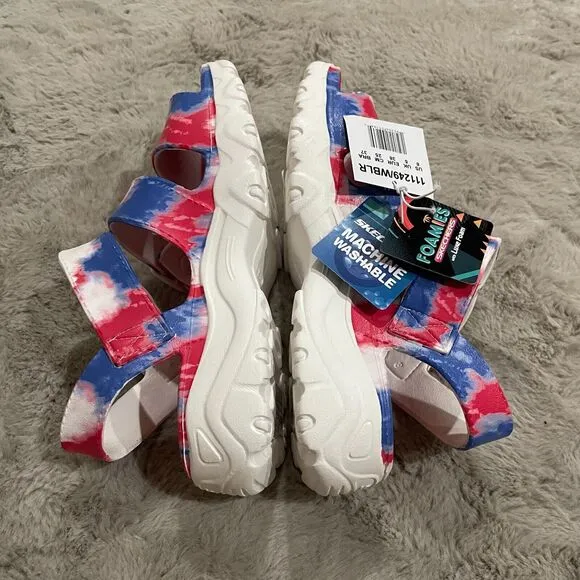 NWT SKECHERS - WOMENS FOAMIES: D'LITES 2 MISS INDEPENDENT SHOES US 8 Beach Water