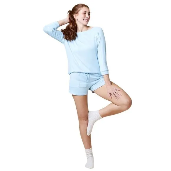 NWT Softies Dream Boat Neck Top and Short PJ Set Small