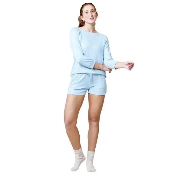 NWT Softies Dream Boat Neck Top and Short PJ Set Small