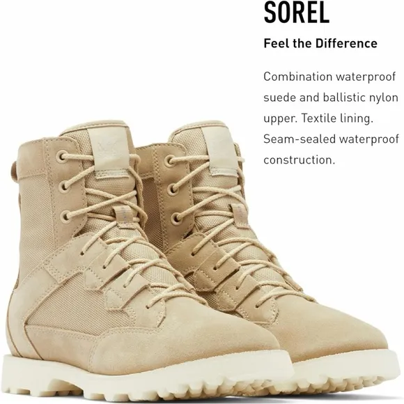 NWT Sorel Caribou OTM WaterProof Ancient Fossil/Chalk Boots Size 11