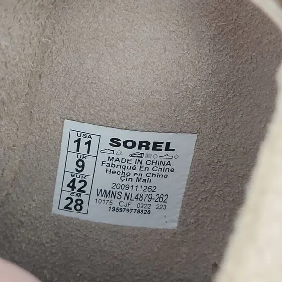 NWT Sorel Womens Hi-Line Lace Boots Tawny Buff Waterproof Size 11 Suede Leather