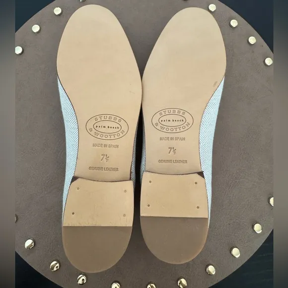 NWT Stubbs &amp; Wootton Women's Linen Tassel Loafer Slipper Size 7.5