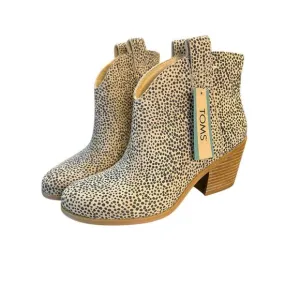 NWT Tom's Cheetah Suede Boots - Size 7.5